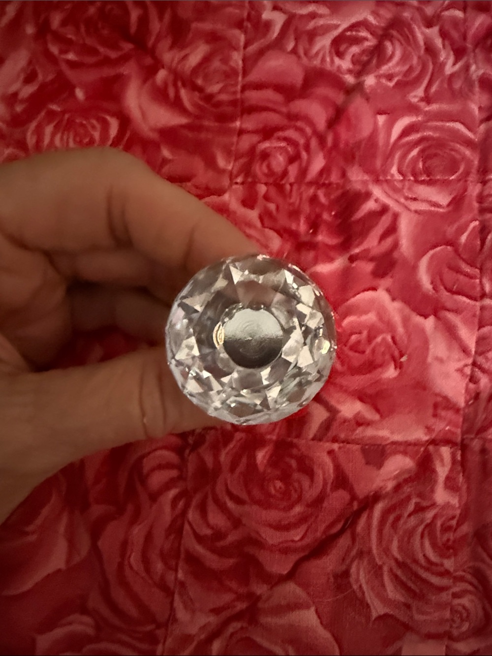 New Faceted Crystal Glass Knobs sold separately no hardware- Clear